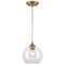 Westinghouse Pendant 60W Mini Tatze, Brushed Brass Clear Seaded Glassobe Glass 6130600 - alternate 1